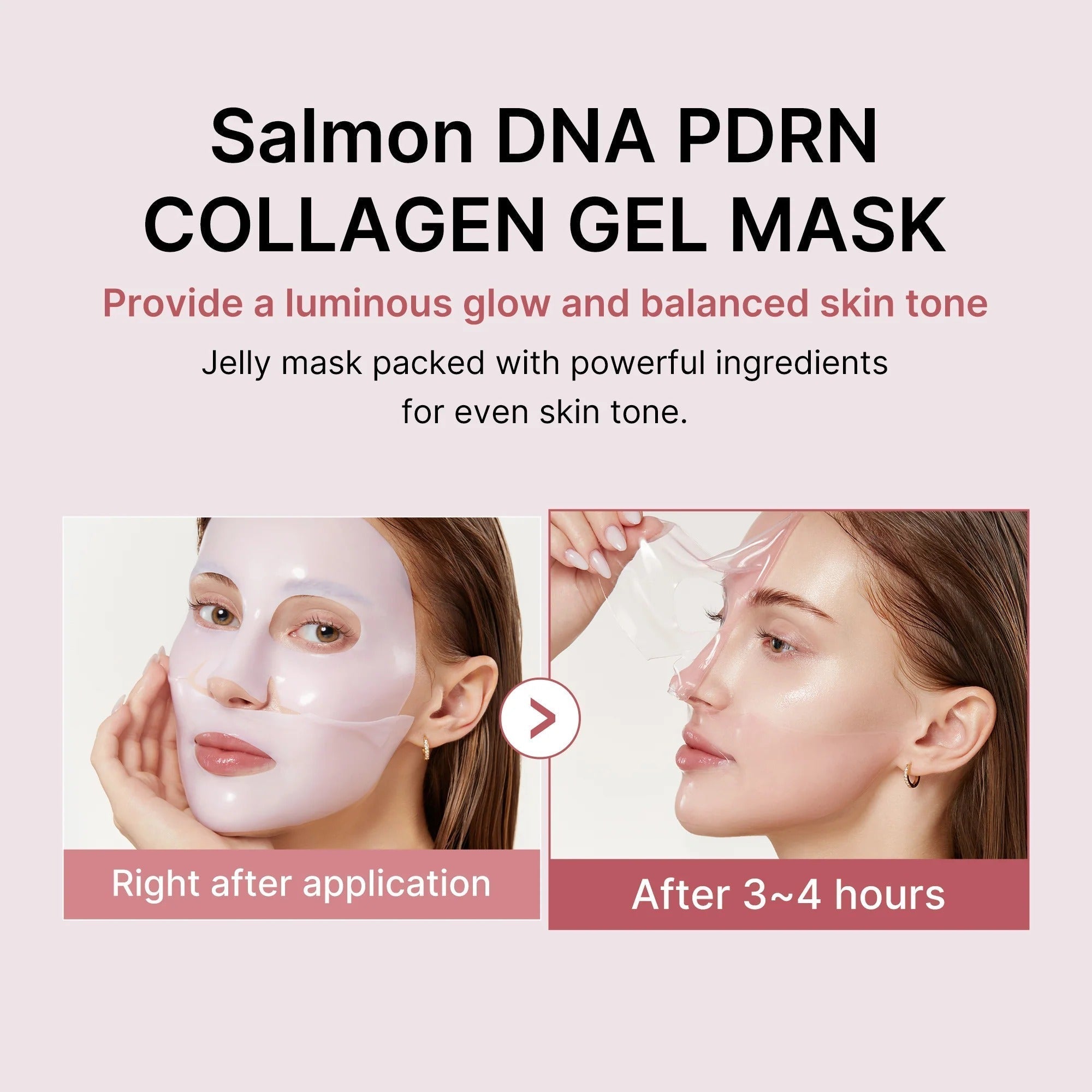 Máscara em Gel de Colágeno PDRN Rosa